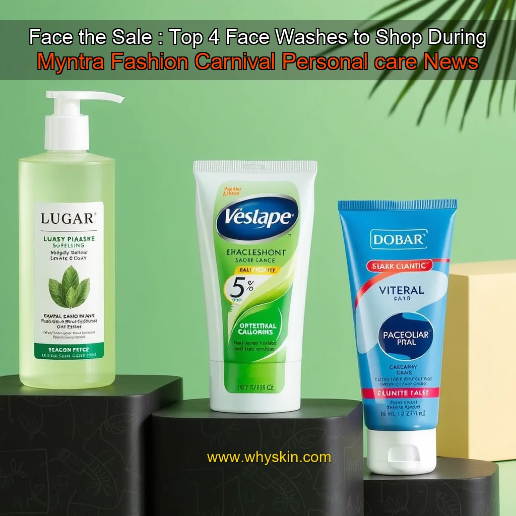 You are currently viewing Face the Sale : Top 4 Face Washes to Shop During Myntra Fashion Carnival  Personal  care News