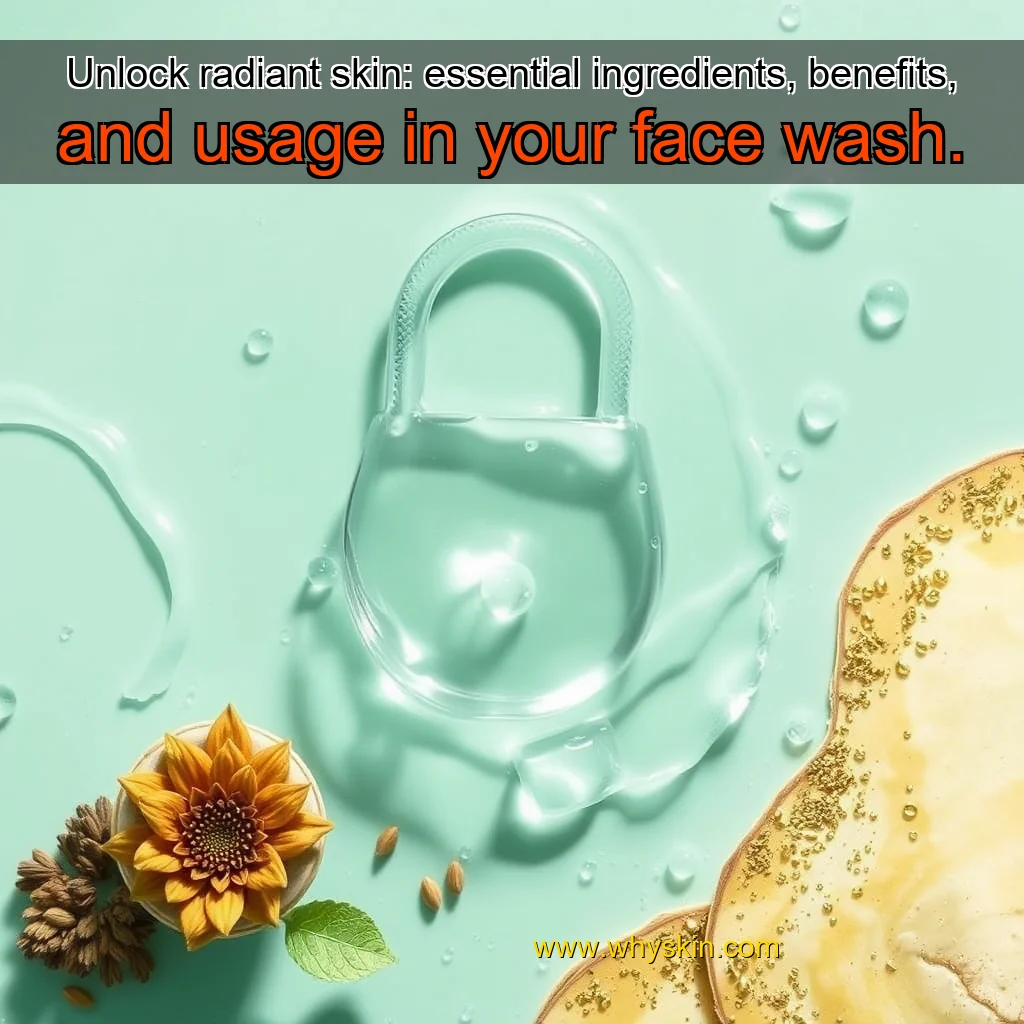 Read more about the article Unlock radiant skin: essential ingredients, benefits, and usage in your face wash.