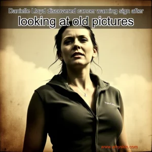 Artistic representation for Danielle Lloyd discovered cancer warning sign after looking at old pictures