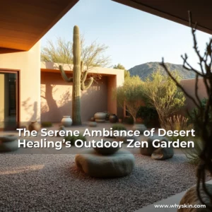 Artistic representation for The Serene Ambiance of Desert Healing’s Outdoor Zen Garden